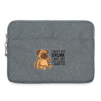 Chiot moins classe plus amusant - Sacoche pour ordinateur portable 15 pouces - gris chiné - Devant