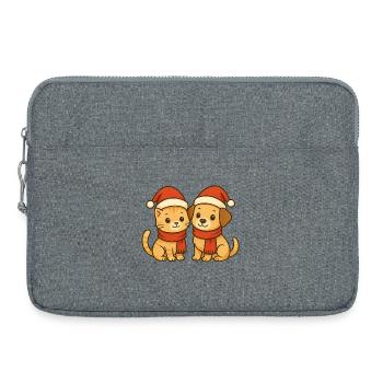 Christmas Duo Pet Friends - Laptop bag 15" - heather grey - Front