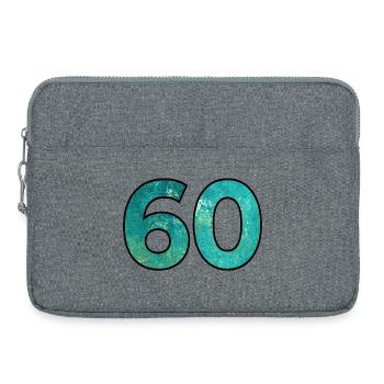 Number 60 - 60th Birthday - Laptop bag 15" - heather grey - Front