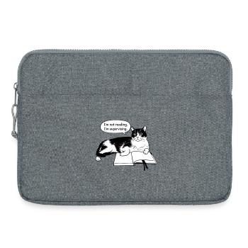I'm not reading - Laptop bag 15" - heather grey - Front