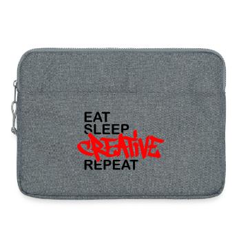 Eat Sleep Creative Repeat - Laptop bag 15" - heather grey - Front