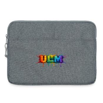 Rainbow Colors ULM Lettering - Laptop bag 15" - heather grey - Front