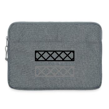 Cadre de grille de clôture - Sacoche pour ordinateur portable 15 pouces - gris chiné - Devant