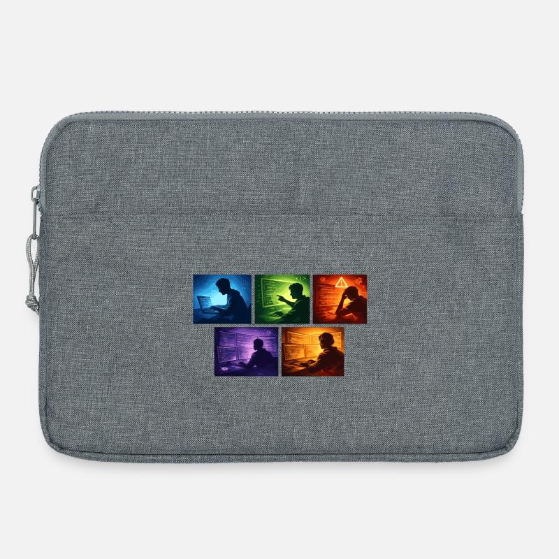 Mehrfachbildschirm Code-Schatten - Laptoptasche 15" - Grau meliert