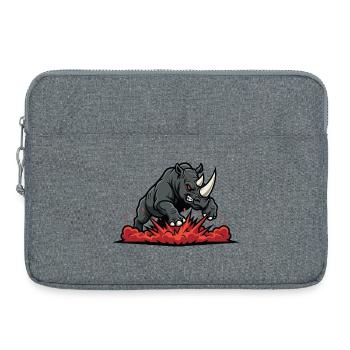 Rhinoceros Alpha Charge Rhino Power Maskottchen - Laptoptasche 15" - Grau meliert - Vorne