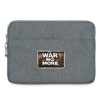 War No More – Sticker Peace & Humanity  - Sacoche pour ordinateur portable 15 pouces - gris chiné - Devant