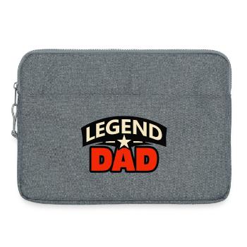 Legenden-Vater – Lustiges Vater-Design - Laptoptasche 15" - Grau meliert - Vorne