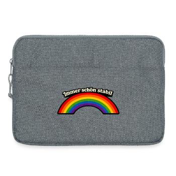 Always nice and stable x Rainbow - Laptop bag 15" - heather grey - Front