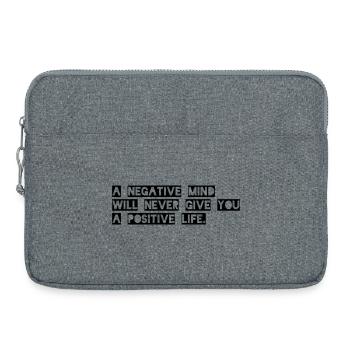Motivational saying - Laptop bag 15" - heather grey - Front