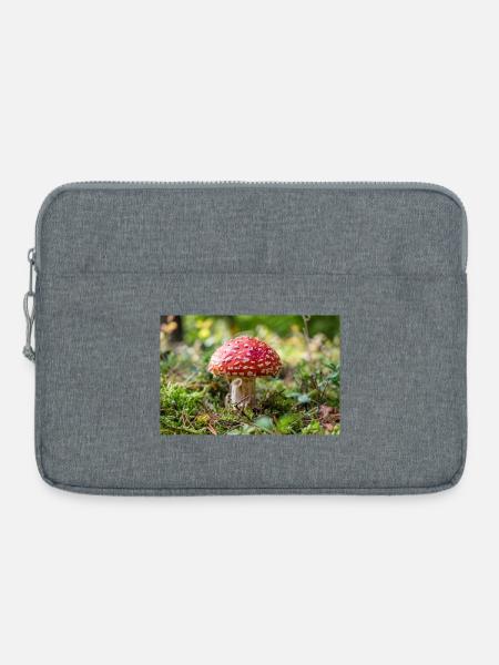 Fliegenpilz - Laptoptasche 15" - Grau meliert