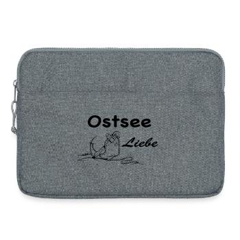 Baltic Sea Love - Laptop bag 15" - heather grey - Front