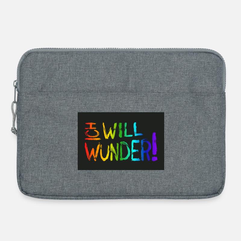Ich will Wunder Poster - Laptoptasche 15" - Grau meliert