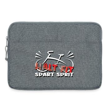 Biker Mountainbiker Bikerin nachhaltige Mode - Laptoptasche 15" - Grau meliert - Vorne