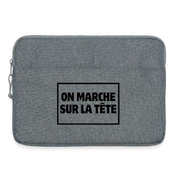 agriculteur, agriculture, fermier paysan - Sacoche pour ordinateur portable 15 pouces - gris chiné - Devant