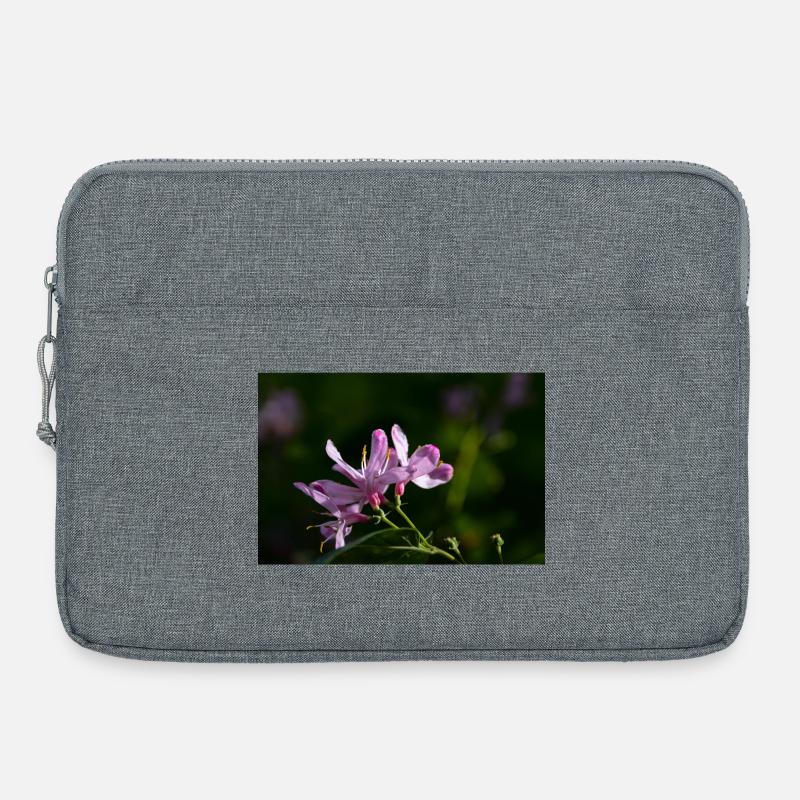 Rosa Blütenakkord - Laptoptasche 15" - Grau meliert