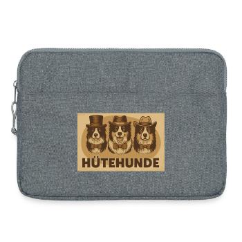 Hütehunde – Lustiges Vintage Poster für Hundefans - Laptoptasche 15" - Grau meliert - Vorne