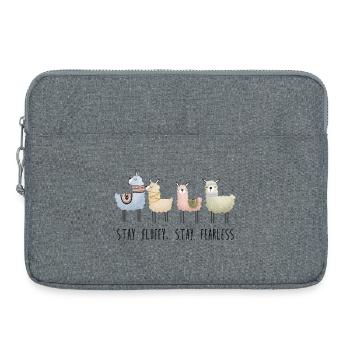 Reste duveteux, reste intrépide Alpaga - Sacoche pour ordinateur portable 15 pouces - gris chiné - Devant