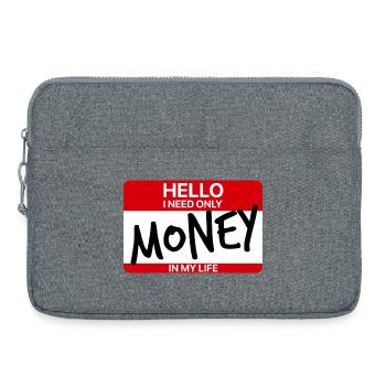 BONJOUR, J’AI JUSTE BESOIN D’ARGENT - Sacoche pour ordinateur portable 15 pouces - gris chiné - Devant