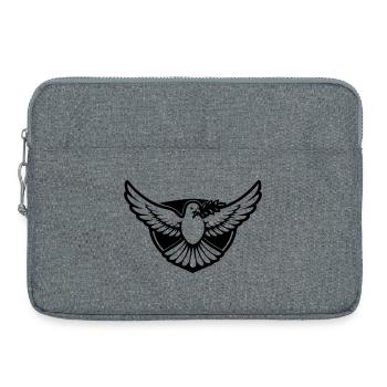 Taube Freiheit Frieden - Laptoptasche 15" - Grau meliert - Vorne