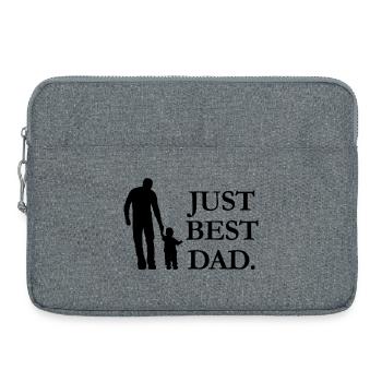 Just best dad - Laptop bag 15" - heather grey - Front