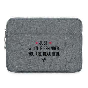you are beautiful - Laptop bag 15" - heather grey - Front