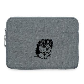 Australian Shepherd - Sacoche pour ordinateur portable 15 pouces - gris chiné - Devant