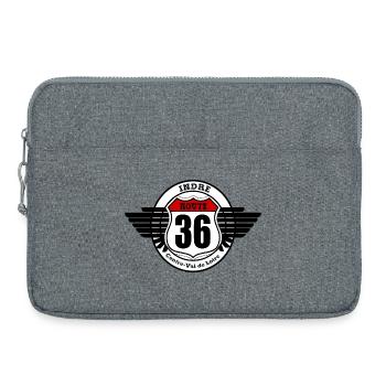 LA ROUTE 36 - Sacoche pour ordinateur portable 15 pouces - gris chiné - Devant