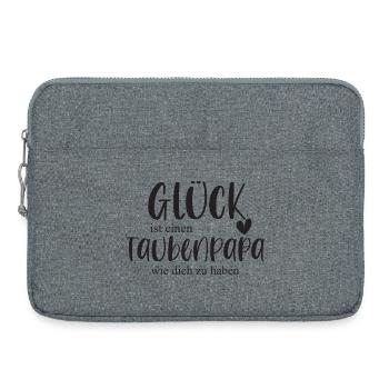 Taube Taubenpapa Haustier Brieftaube Geschenk - Laptoptasche 15" - Grau meliert - Vorne