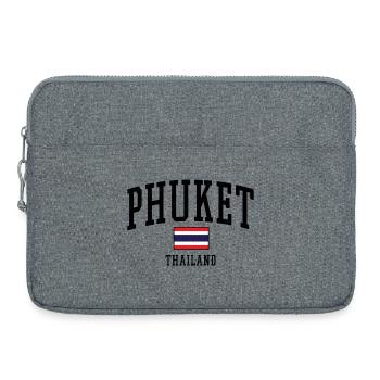 Motif du drapeau de Phuket Thaïlande - Sacoche pour ordinateur portable 15 pouces - gris chiné - Devant