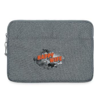 HAPPY WIFE Background stormy rasteriert - Laptop bag 15" - heather grey - Front