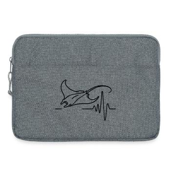 Manta Rays – Heartbeat of the Ocean - Laptop bag 15" - heather grey - Front