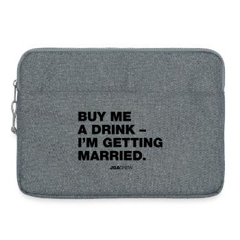 JGA: Buy me a drink (Jungesellenabschied) - Laptoptasche 15" - Grau meliert - Vorne