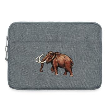 Wollmammut Vintage Illustration - Laptoptasche 15" - Grau meliert - Vorne