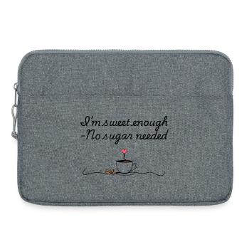 Diabetes awareness tshirt - funny quote - Laptop bag 15" - heather grey - Front