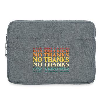 no thanks - Laptop bag 15" - heather grey - Front