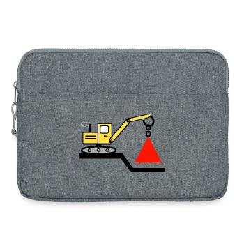 Excavatrice - Sacoche pour ordinateur portable 15 pouces - gris chiné - Devant