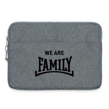 We Are Family (Familie / Eltern / Konkav / Black) - Laptoptasche 15" - Grau meliert - Vorne