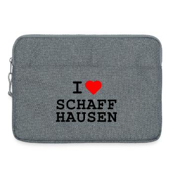 Ich liebe Schaffhausen - I love Schaffhausen - Laptop bag 15" - heather grey - Front