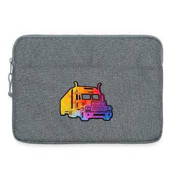 Camion coloré - Sacoche pour ordinateur portable 15 pouces - gris chiné - Devant
