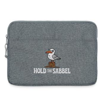  Hold The Sabbel Möwe Norddeutsch Plattdeutsch - Laptoptasche 15" - Grau meliert - Vorne
