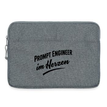 Prompt Engineer im Herzen - Laptoptasche 15" - Grau meliert - Vorne