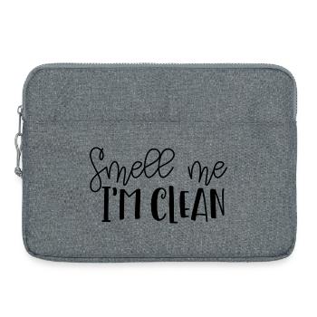 Illustration Typographie humouristique - Sacoche pour ordinateur portable 15 pouces - gris chiné - Devant