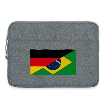 Allemagne et Brésil Vintage Drapeau - Sacoche pour ordinateur portable 15 pouces - gris chiné - Devant