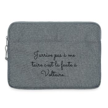T Shirt La faute à Voltaire - Sacoche pour ordinateur portable 15 pouces - gris chiné - Devant