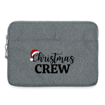 Équipage de Noël - Sacoche pour ordinateur portable 15 pouces - gris chiné - Devant