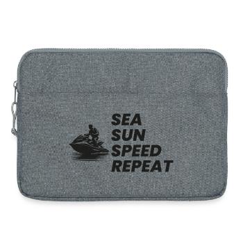 Pilote de jet ski Sea Sun Speed Repeat - Sacoche pour ordinateur portable 15 pouces - gris chiné - Devant