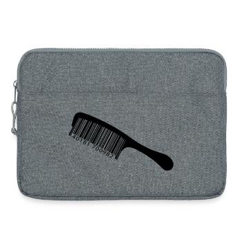 Illustration peigne avec code-barre - Sacoche pour ordinateur portable 15 pouces - gris chiné - Devant
