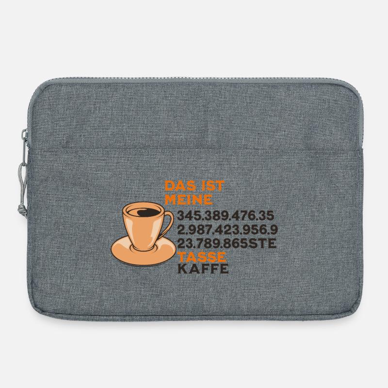 Kaffeetasse Lustig - Laptoptasche 15" - Grau meliert