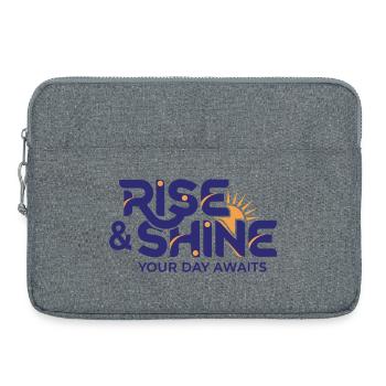 Lever et briller - Objectifs de la routine matinale - Sacoche pour ordinateur portable 15 pouces - gris chiné - Devant