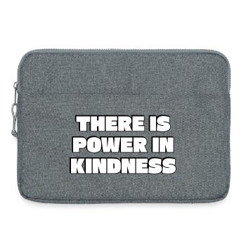 Citation audacieuse sur le pouvoir dans la gentillesse - Sacoche pour ordinateur portable 15 pouces - gris chiné - Devant